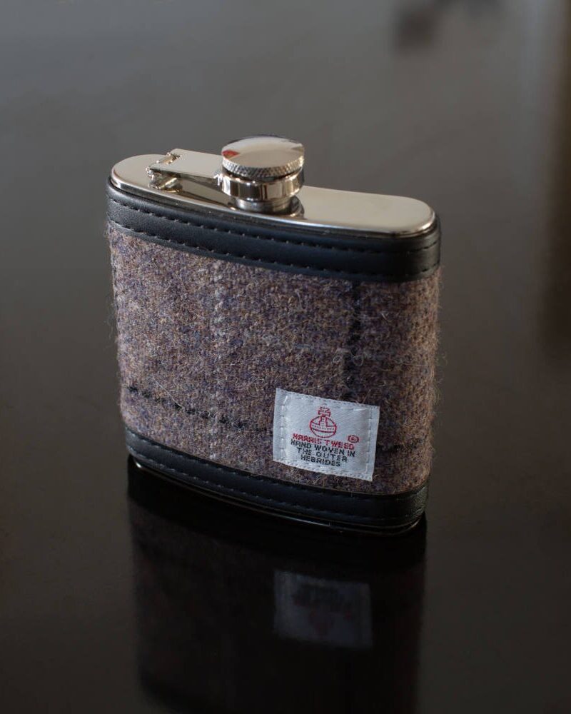 Harris Tweed Hip Flasks