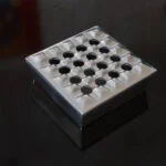 Metal Square Grid Cigar Ashtray