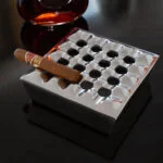 Metal Square Grid Cigar Ashtray