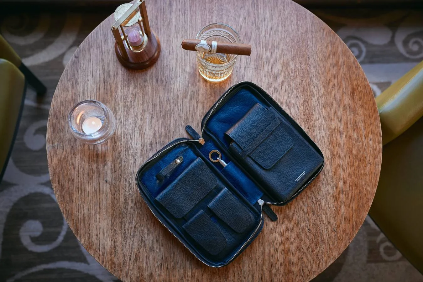 Stylish Leather Cigar Pouch