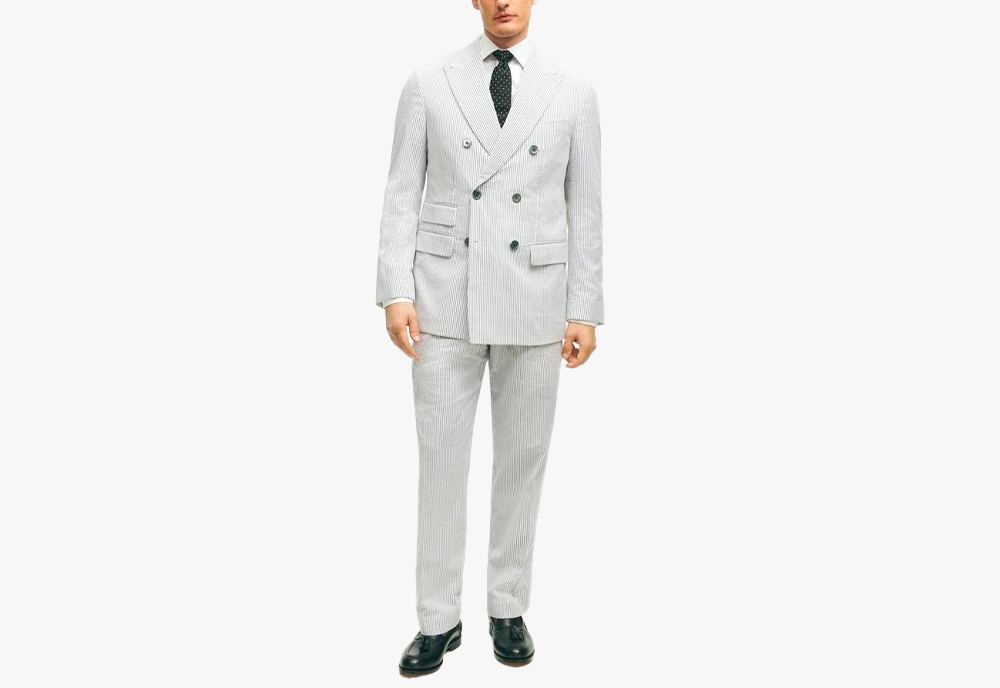 RRL Striped Cotton-Seersucker Suit Jacket for Men