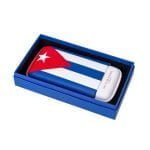 Cuban Flag Leather Cigar Travel Case