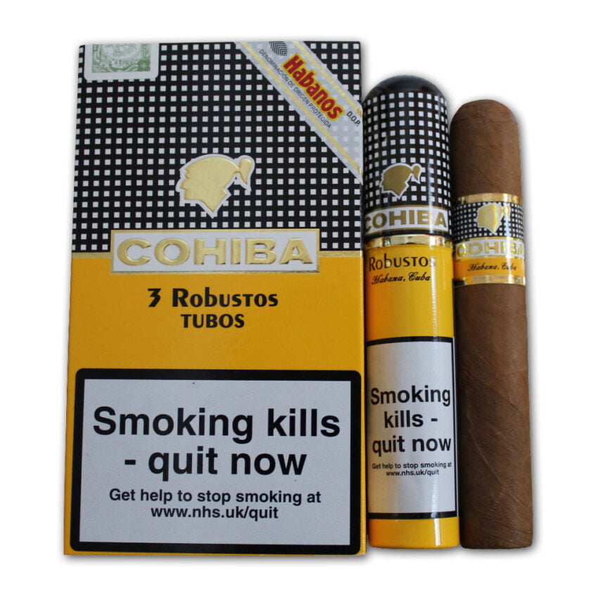 Cohiba Robustos Tubed Cigars Pack of 3