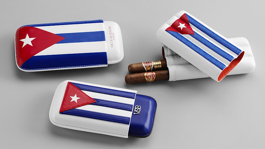 Cuban Flag Cigar Case