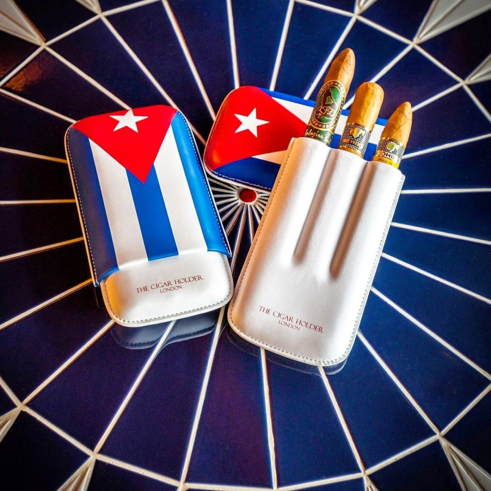 The Cigar Holder Cuban Flag Cigar Case
