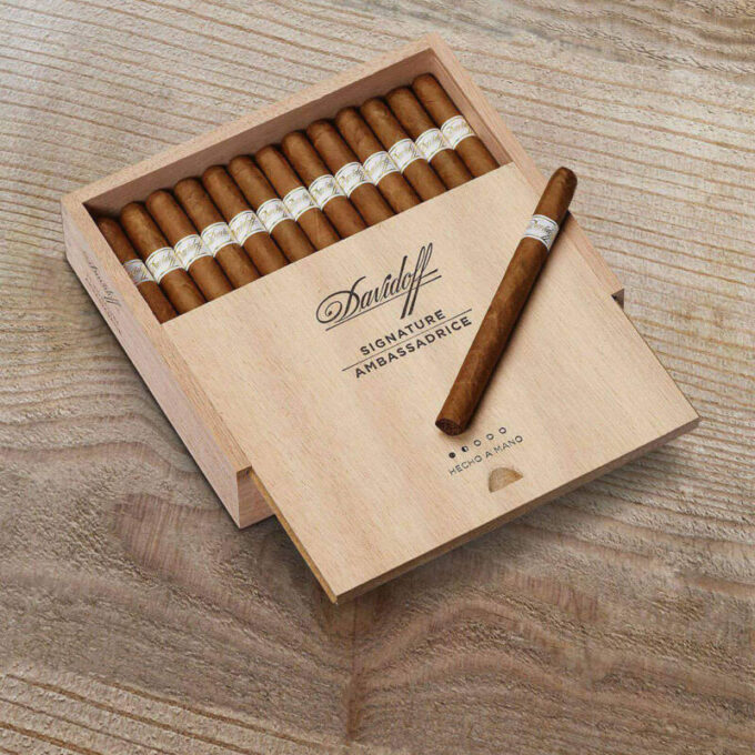 Indulge in the luxury of Davidoff Signature Ambassadrice cigars. A refined smoke with creamy, subtle notes. Experience elegance with every puff.