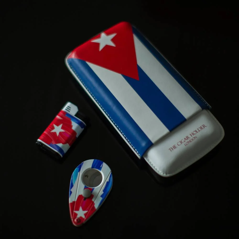 Cuban Flag Cigar Gift Set