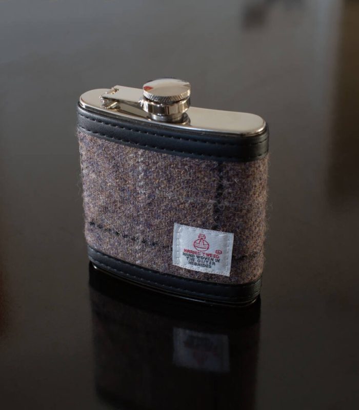 Harris Tweed Hip Flasks